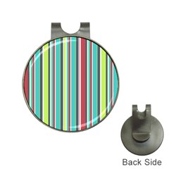 Colorful Striped Background  Hat Clips With Golf Markers