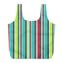 Colorful Striped Background  Full Print Recycle Bags (l)  by TastefulDesigns