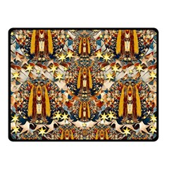 Lady Panda Goes Into The Starry Gothic Night Fleece Blanket (small) by pepitasart