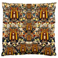 Lady Panda Goes Into The Starry Gothic Night Large Cushion Case (one Side) by pepitasart