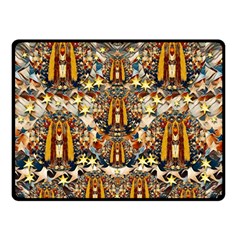 Lady Panda Goes Into The Starry Gothic Night Double Sided Fleece Blanket (small)  by pepitasart