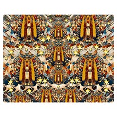 Lady Panda Goes Into The Starry Gothic Night Double Sided Flano Blanket (medium)  by pepitasart