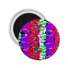 Colorful Glitch Pattern Design 2.25  Magnets