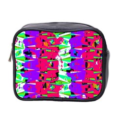 Colorful Glitch Pattern Design Mini Toiletries Bag 2-Side