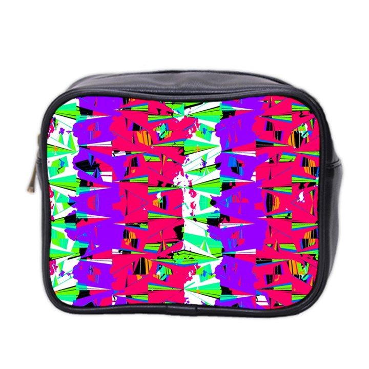 Colorful Glitch Pattern Design Mini Toiletries Bag 2-Side