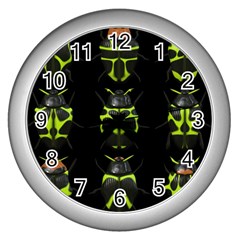 Beetles Insects Bugs Wall Clocks (Silver) 