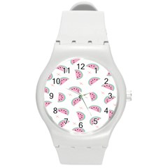 Watermelon Wallpapers  Creative Illustration And Patterns Round Plastic Sport Watch (M)