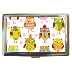 Cute Owls Pattern Cigarette Money Cases