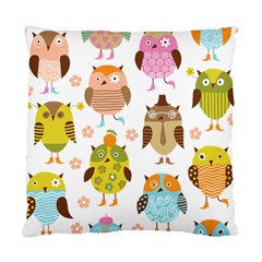 Cute Owls Pattern Standard Cushion Case (Two Sides)