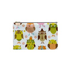 Cute Owls Pattern Cosmetic Bag (Small) 