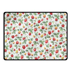 Strawberry Pattern Fleece Blanket (small) by Valentinaart