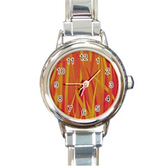 Pattern Round Italian Charm Watch