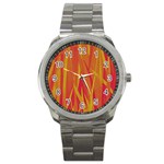 Pattern Sport Metal Watch Front