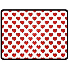 Emoji Heart Shape Drawing Pattern Double Sided Fleece Blanket (large)  by dflcprints