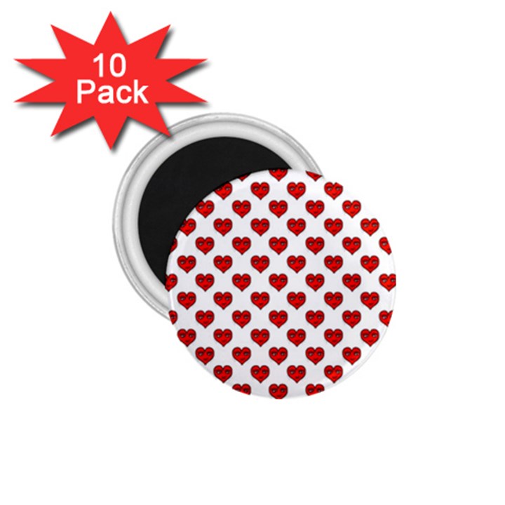 Emoji Heart Character Drawing  1.75  Magnets (10 pack) 