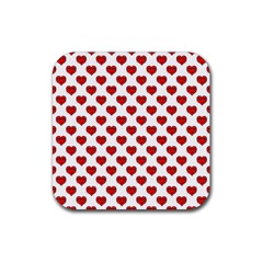 Emoji Heart Character Drawing  Rubber Coaster (square)  by dflcprints
