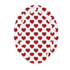 Emoji Heart Character Drawing  Oval Filigree Ornament (two Sides) by dflcprints