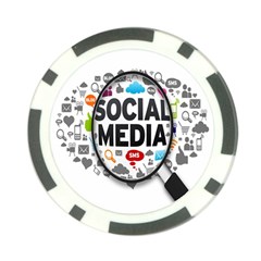 Social Media Computer Internet Typography Text Poster Poker Chip Card Guard (10 pack)