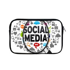 Social Media Computer Internet Typography Text Poster Apple MacBook Pro 13  Zipper Case