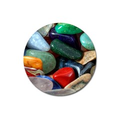 Stones Colors Pattern Pebbles Macro Rocks Magnet 3  (Round)