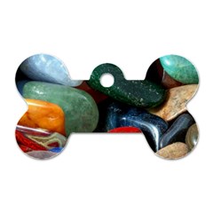 Stones Colors Pattern Pebbles Macro Rocks Dog Tag Bone (One Side)