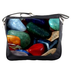 Stones Colors Pattern Pebbles Macro Rocks Messenger Bags