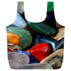 Stones Colors Pattern Pebbles Macro Rocks Full Print Recycle Bags (L) 