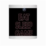 Eat sleep game repeat White Mugs Center