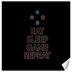 Eat Sleep Game Repeat Canvas 20  X 20  