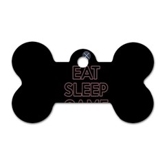 Eat Sleep Game Repeat Dog Tag Bone (two Sides) by Valentinaart