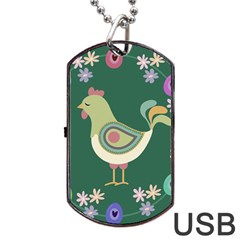Easter Dog Tag Usb Flash (two Sides) by Valentinaart