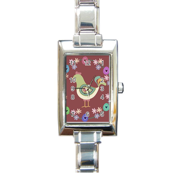 Easter Rectangle Italian Charm Watch