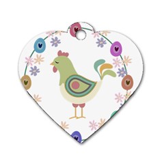 Easter Dog Tag Heart (two Sides) by Valentinaart