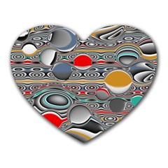 Changing Forms Abstract Heart Mousepads by digitaldivadesigns