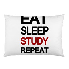 Eat Sleep Study Repeat Pillow Case by Valentinaart