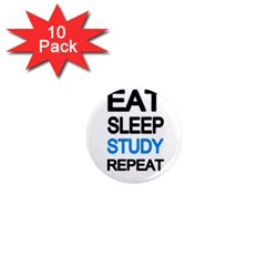 Eat Sleep Study Repeat 1  Mini Magnet (10 Pack)  by Valentinaart