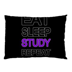 Eat Sleep Study Repeat Pillow Case (two Sides) by Valentinaart