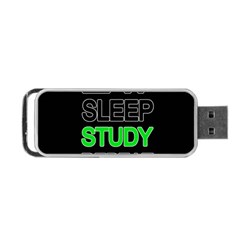 Eat Sleep Study Repeat Portable Usb Flash (two Sides) by Valentinaart