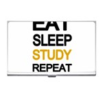 Eat sleep study repeat Business Card Holders Front