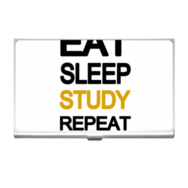 Eat sleep study repeat Business Card Holders