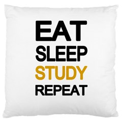 Eat Sleep Study Repeat Large Flano Cushion Case (two Sides) by Valentinaart