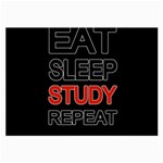 Eat sleep study repeat Large Glasses Cloth Front