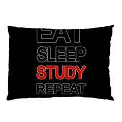 Eat Sleep Study Repeat Pillow Case (two Sides) by Valentinaart