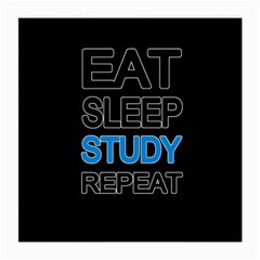 Eat Sleep Study Repeat Medium Glasses Cloth (2-side) by Valentinaart