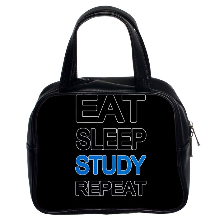 Eat sleep study repeat Classic Handbags (2 Sides)