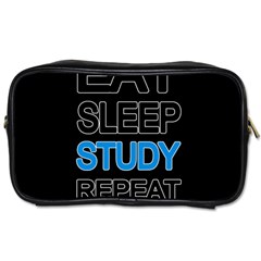 Eat Sleep Study Repeat Toiletries Bags by Valentinaart