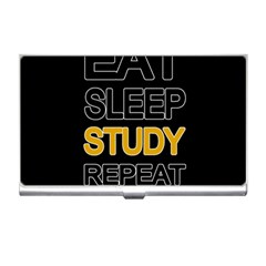 Eat Sleep Study Repeat Business Card Holders by Valentinaart