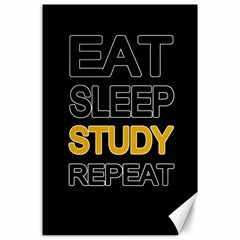 Eat Sleep Study Repeat Canvas 24  X 36  by Valentinaart