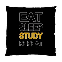 Eat Sleep Study Repeat Standard Cushion Case (two Sides) by Valentinaart