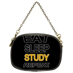 Eat Sleep Study Repeat Chain Purses (two Sides)  by Valentinaart